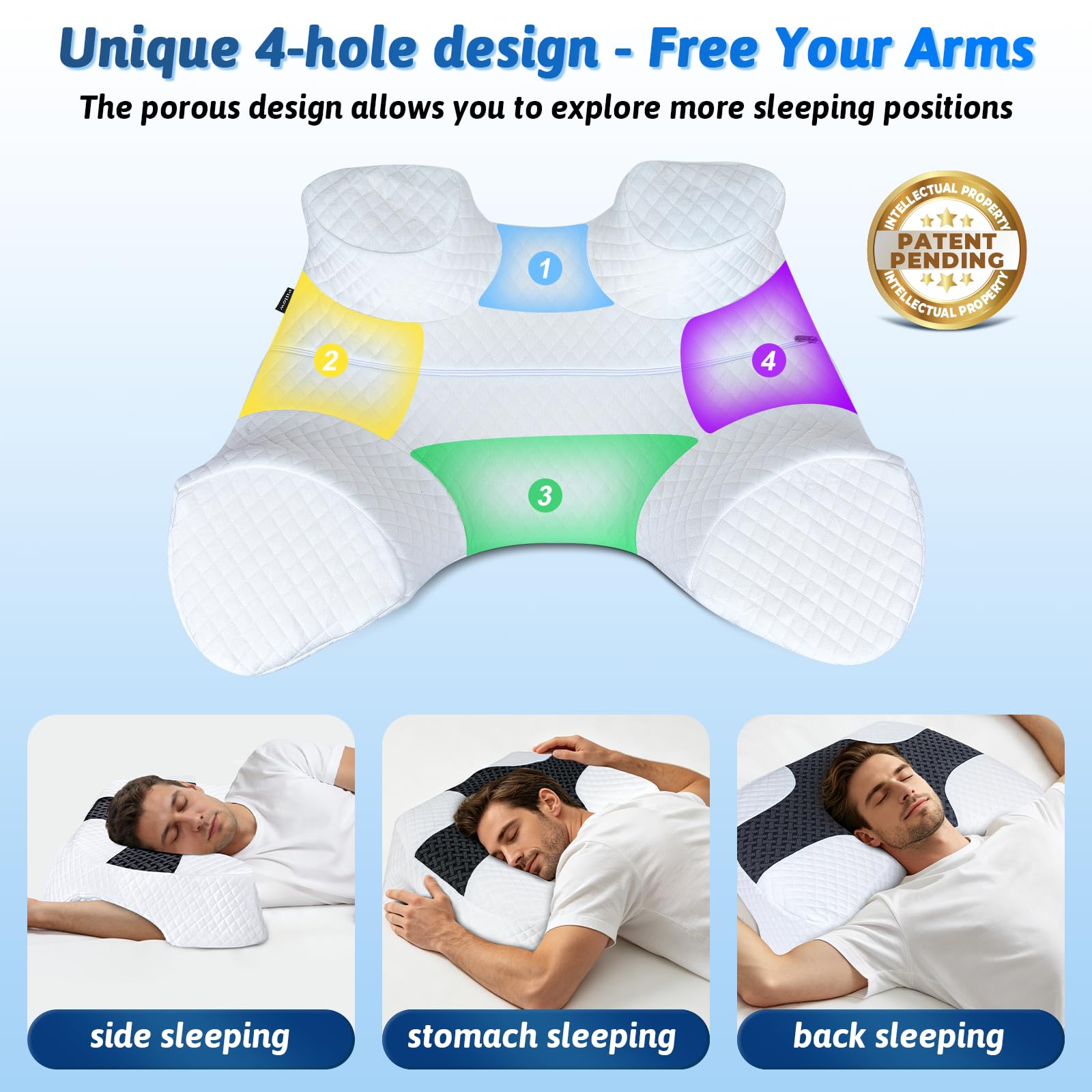 Eliteguard removable machine-washable pillowcase for easy cleaning