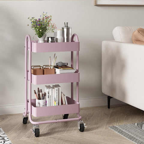 Elitehouse metal cart being moved around a home to save space.