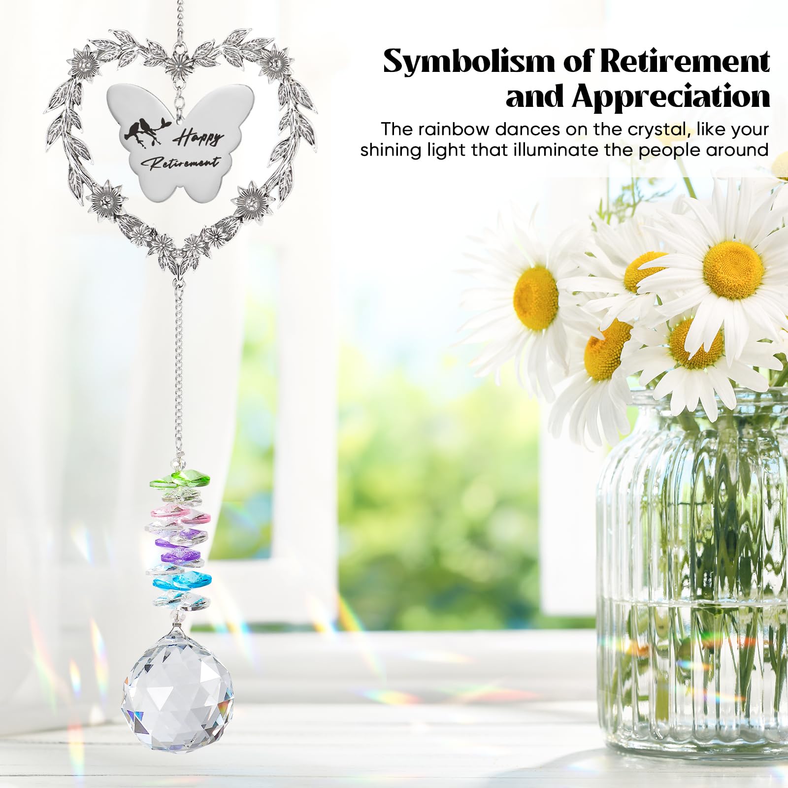 Elivida sun catcher butterfly sheet brings vitality and cheerful energy to the room.