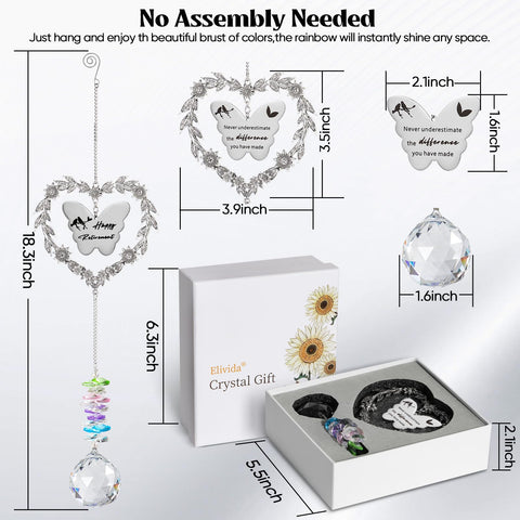 Elivida rainbow-dance sun catcher lights up the room with shimmering colors.
