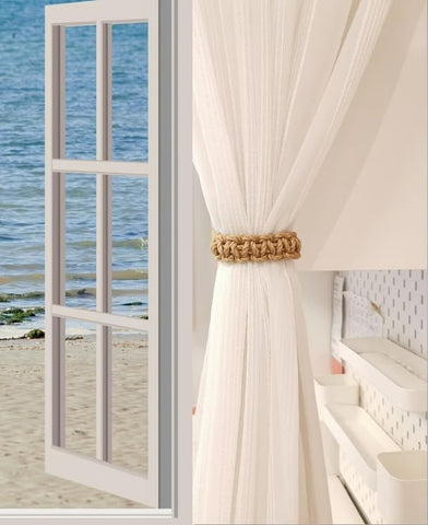 Elkpruu handmade artisan curtain tiebacks add rustic charm to windows