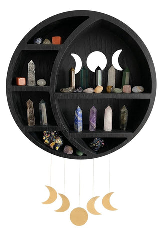 Ella and Emma wall-mounted shelf blends gothic and bohemian style
