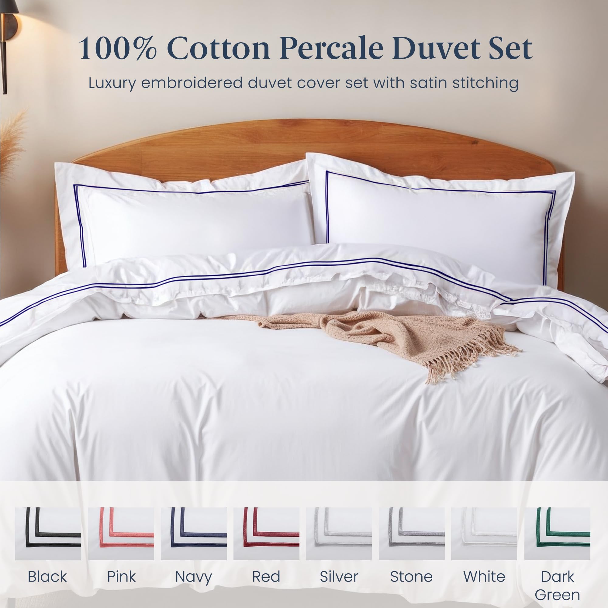 Ella Jayne navy two shams with king duvet for cohesive look