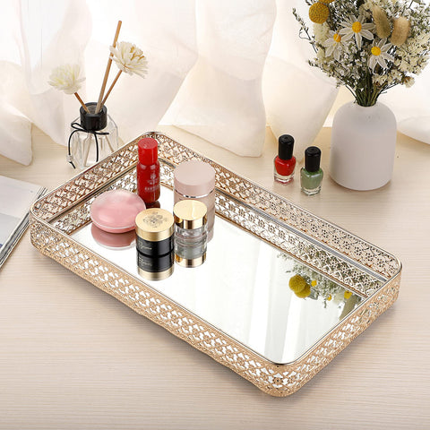 ELLDOO cosmetics-perfume tray keeps lipsticks and fragrances within easy reach.