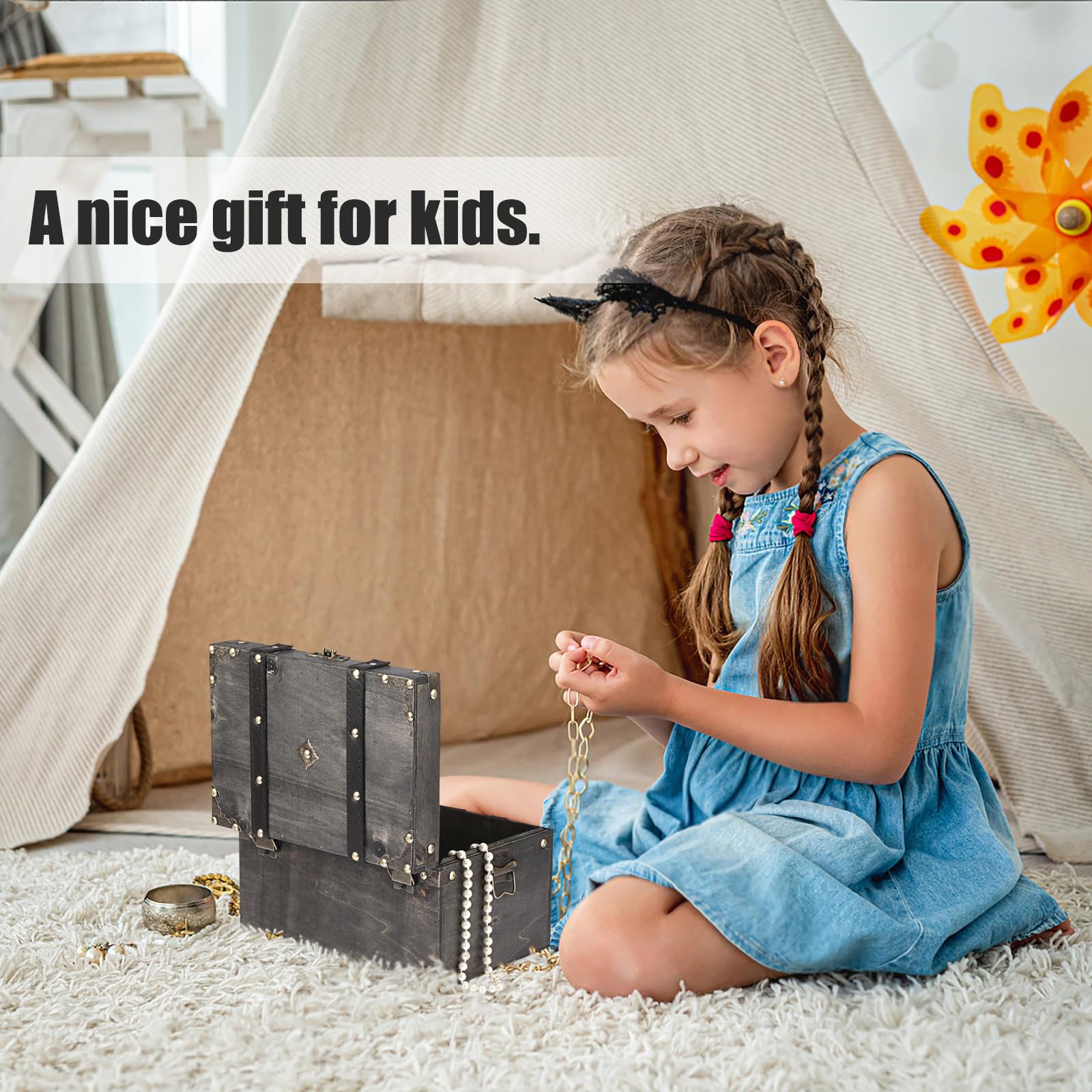 ELLDOO gift-ready treasure chest box for birthdays and holidays.