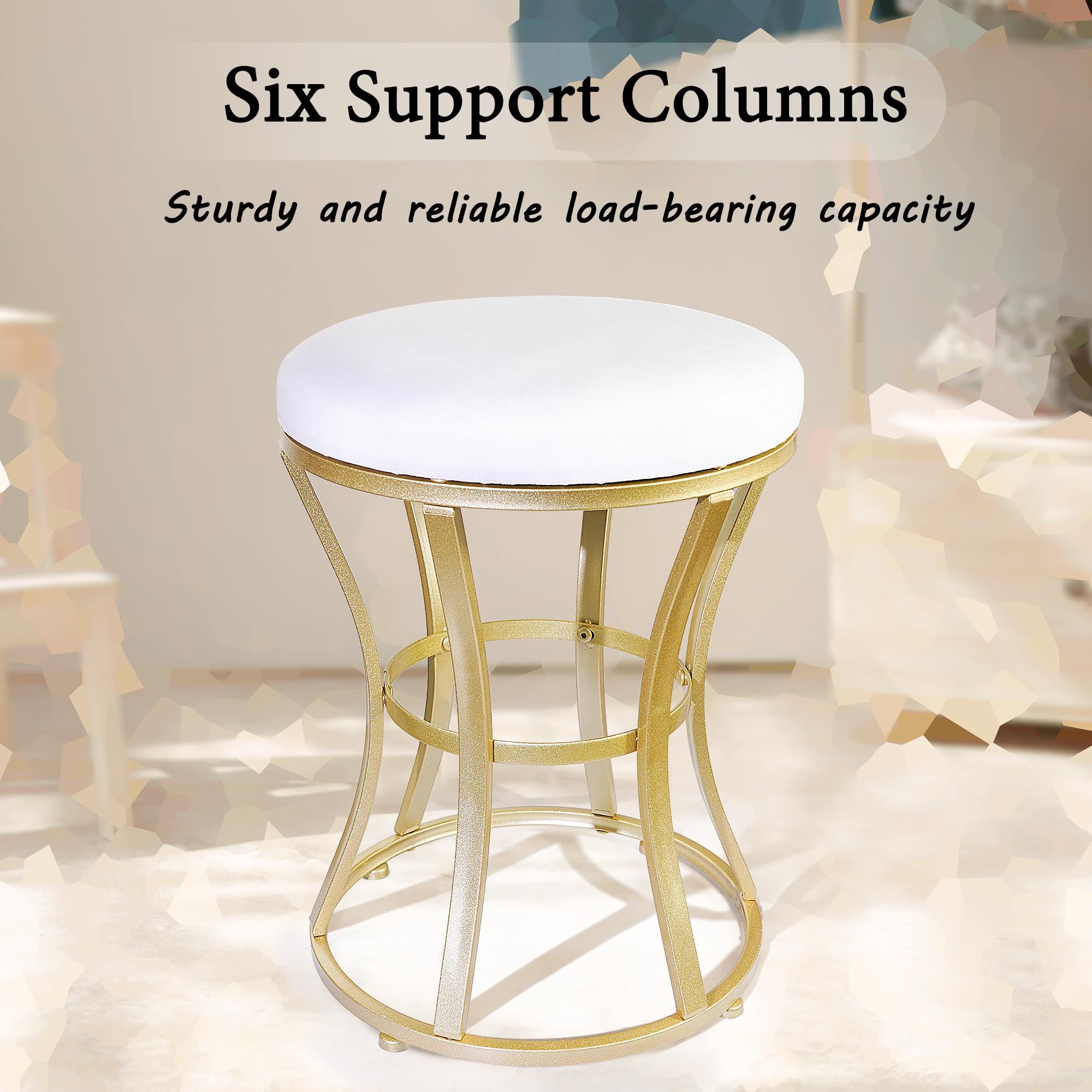 Ellensamqi vanity stool in multiple color options to match decor