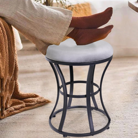 Ellensamqi stool beside mirror for comfortable makeup sessions