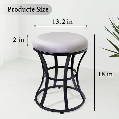 Ellensamqi vanity stool features sturdy metal base for long-lasting use