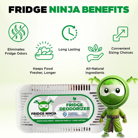 Ellis Harper Fridge Ninja in freezer cabinet demonstrating versatile odor removal.