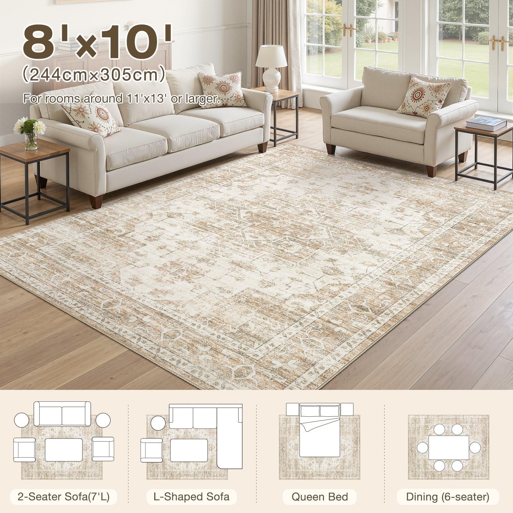 ELLIUNE foldable rug ships compactly for easy setup.