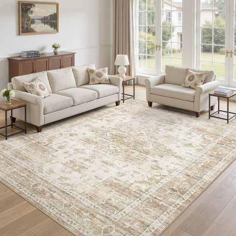 ELLIUNE low-pile rug designed to work with robot vacuums.