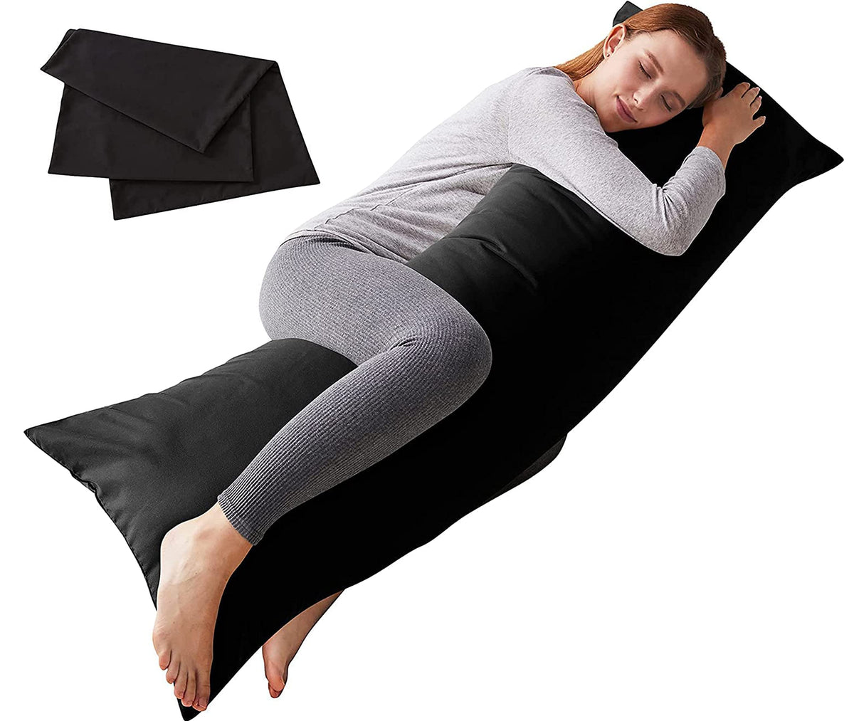ELNIDO QUEEN body pillow 20x54 provides full-body support for restful sleep.