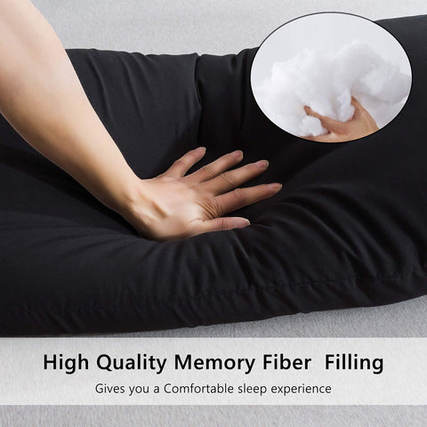 ELNIDO QUEEN breathable microfiber fill provides medium-density support.