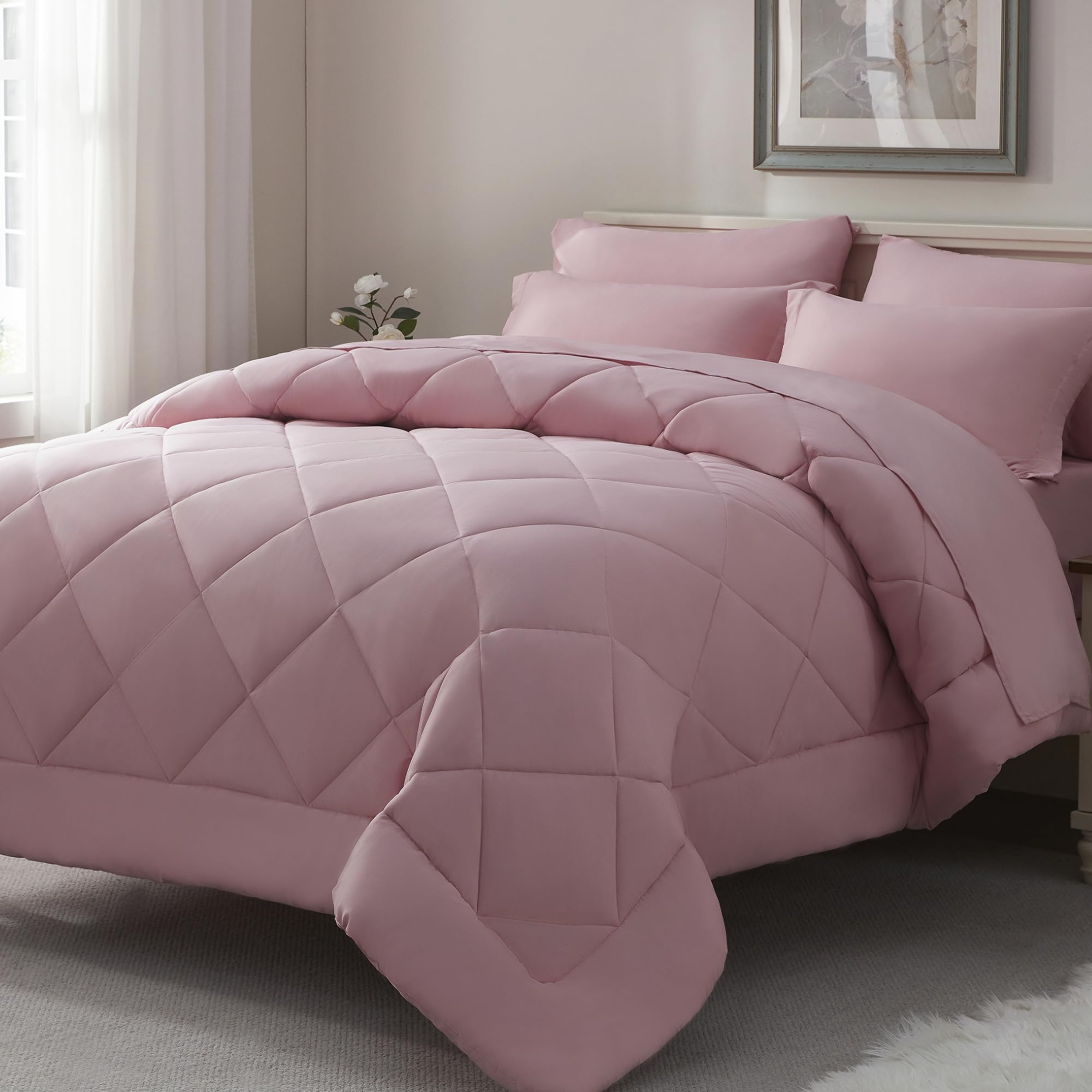 ELNIDO QUEEN packaging for the 7-piece comforter set, gift-ready.
