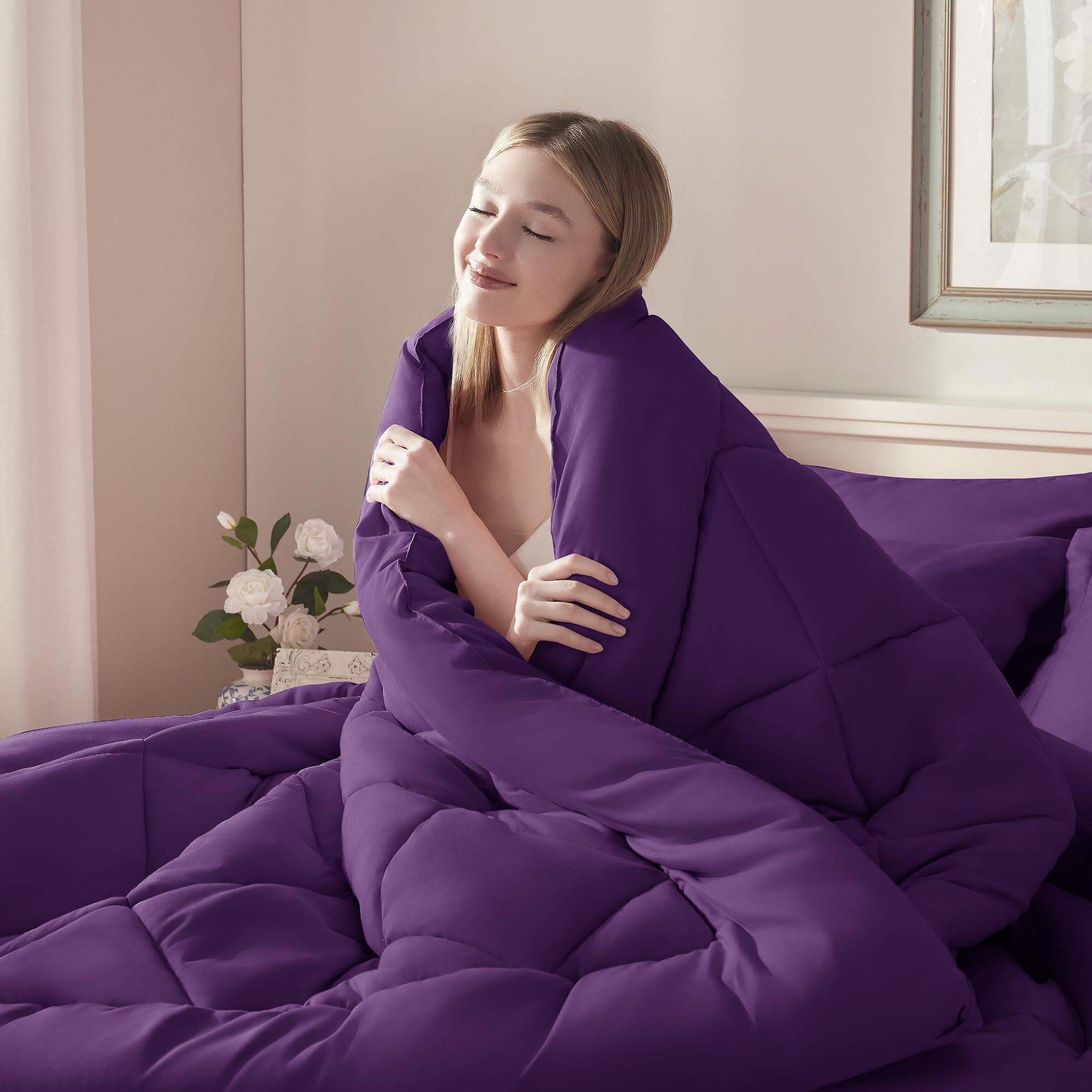 ELNIDO QUEEN Flat sheet 90x102 offers silky microfiber feel.
