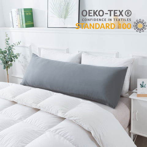 ELNIDO QUEEN grey pillowcase envelope closure close-up for easy on/off
