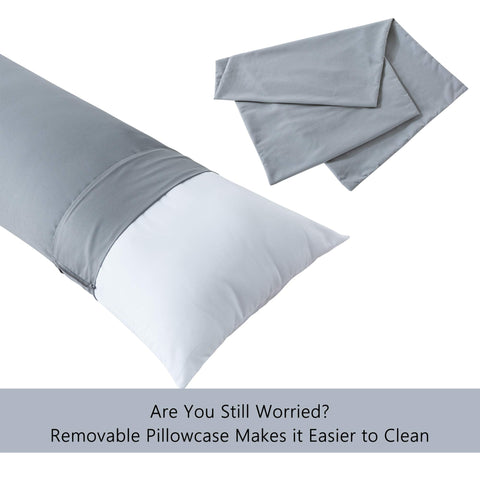 ELNIDO QUEEN long body pillow used for bed reading and lounging