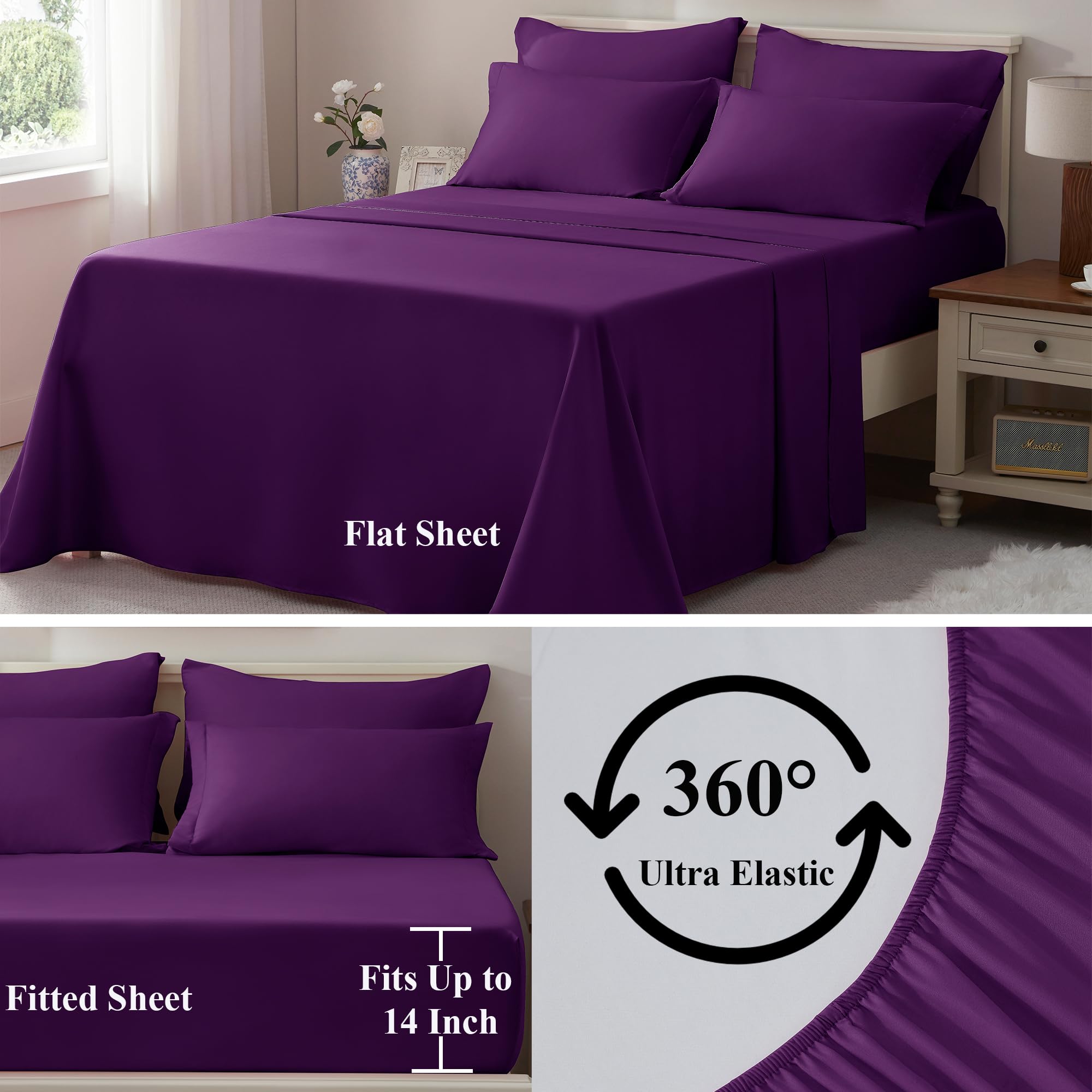 ELNIDO QUEEN Pillowcases 20x30 add soft breathability.
