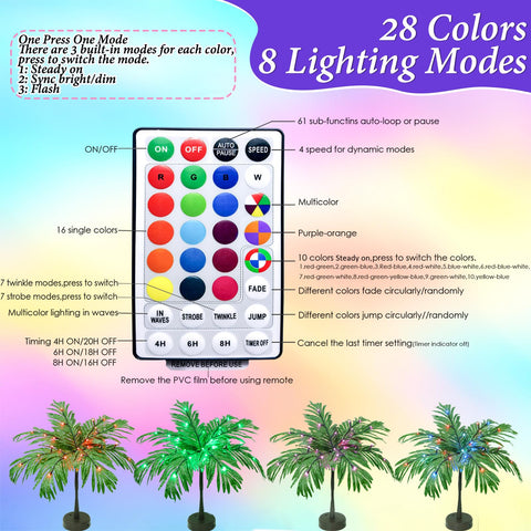 Elnsivo LED palm tree table centerpiece creates festive mood for gatherings.