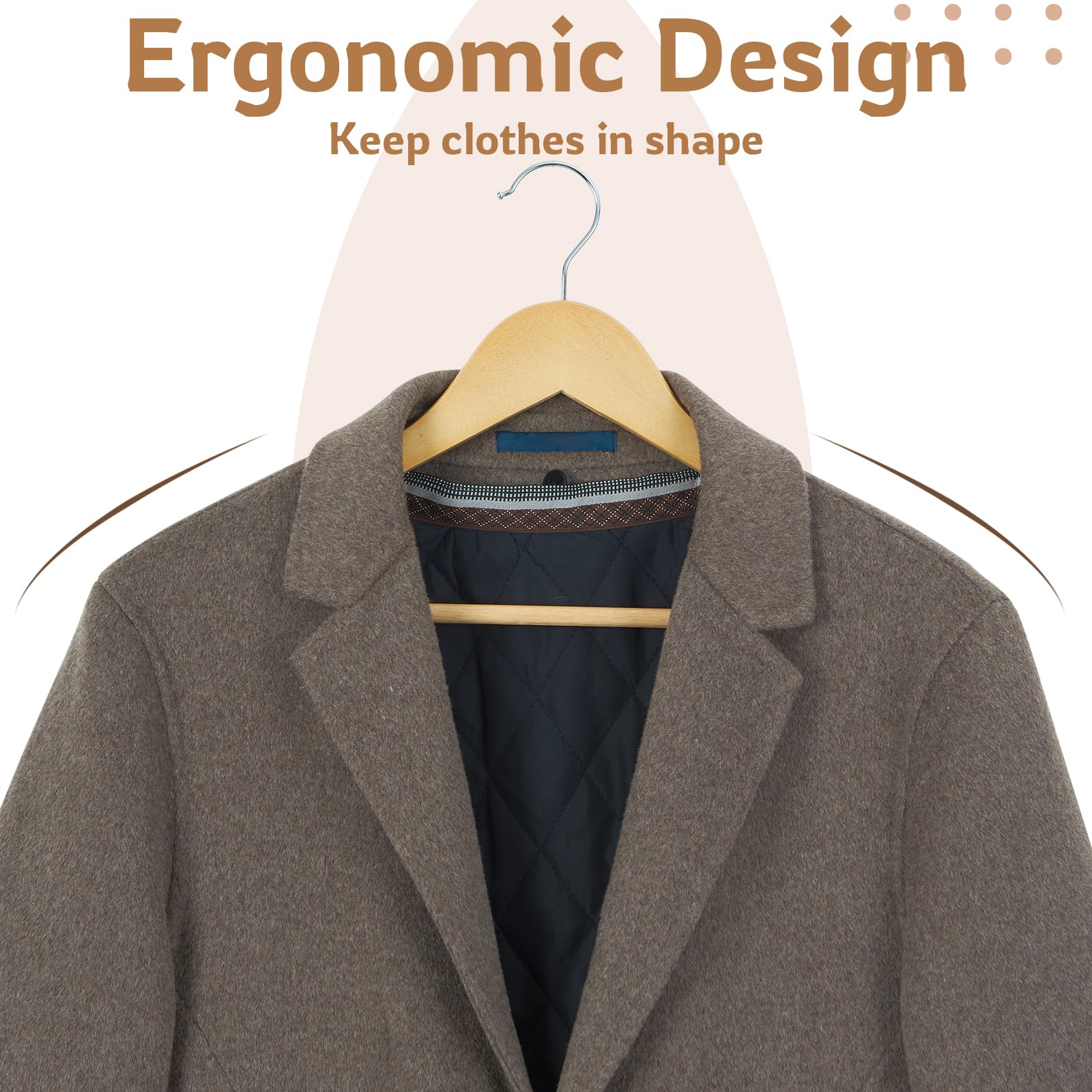 ELONG HOME pack of 20 birch hangers keeps wardrobes organized