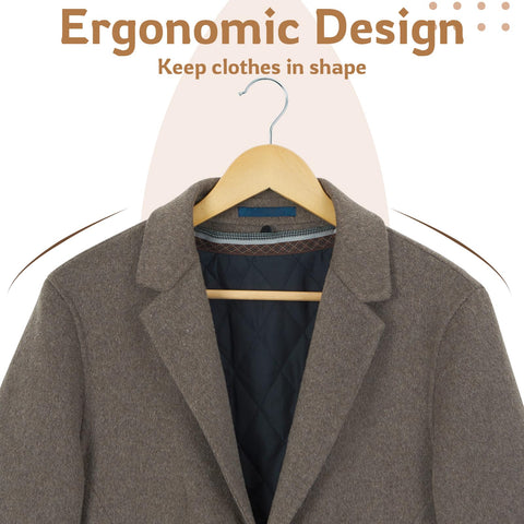 ELONG HOME pack of 20 birch hangers keeps wardrobes organized
