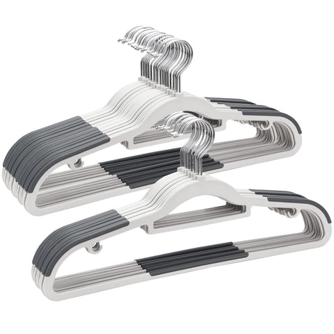 ELONG HOME plastic hangers 30-pack for organized, space-saving closets