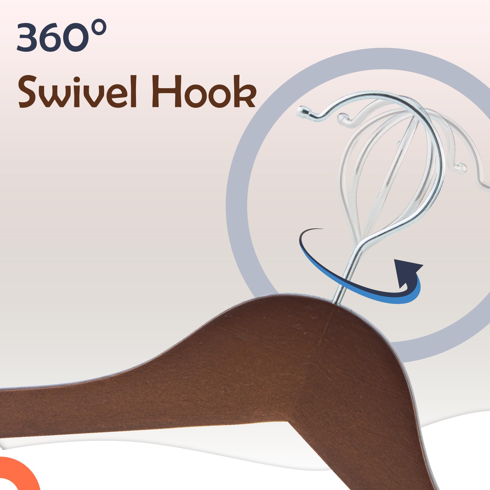 Slim 0.4 inch profile saves closet space while holding heavier garments securely.