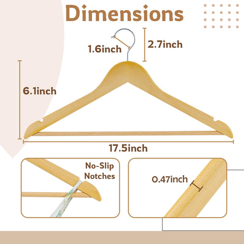 ELONG HOME hangers with notches secure straps on both shoulders