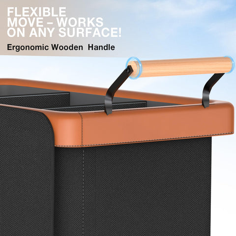 Elowen lid-secure design keeps clothes concealed and prevents odors.