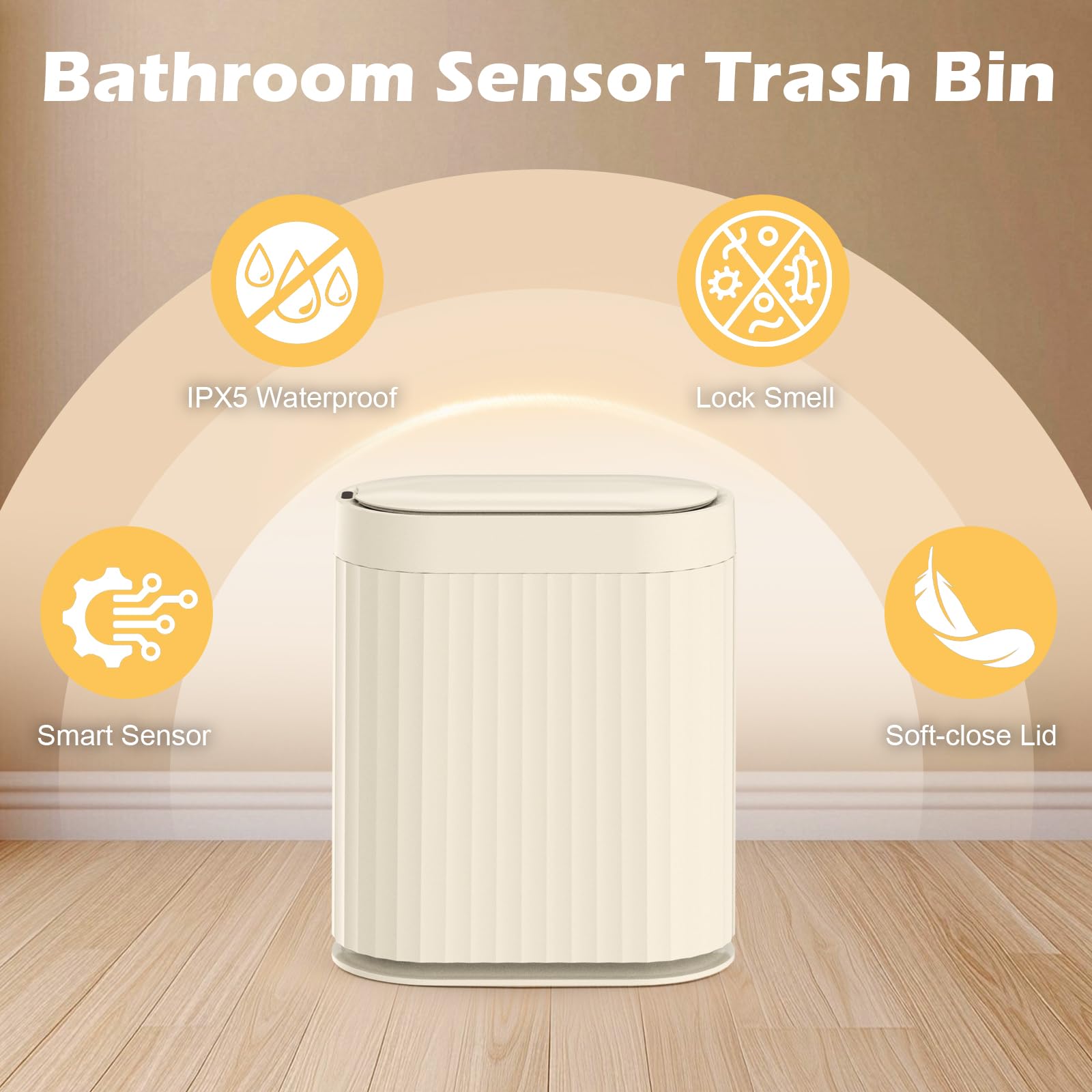 Airtight lid helps minimize odors between disposals.