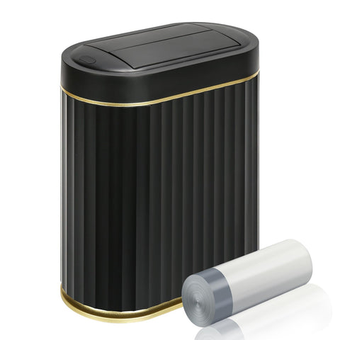 ELPHECO butterfly lid trash bin with motion sensor for hands-free waste disposal.