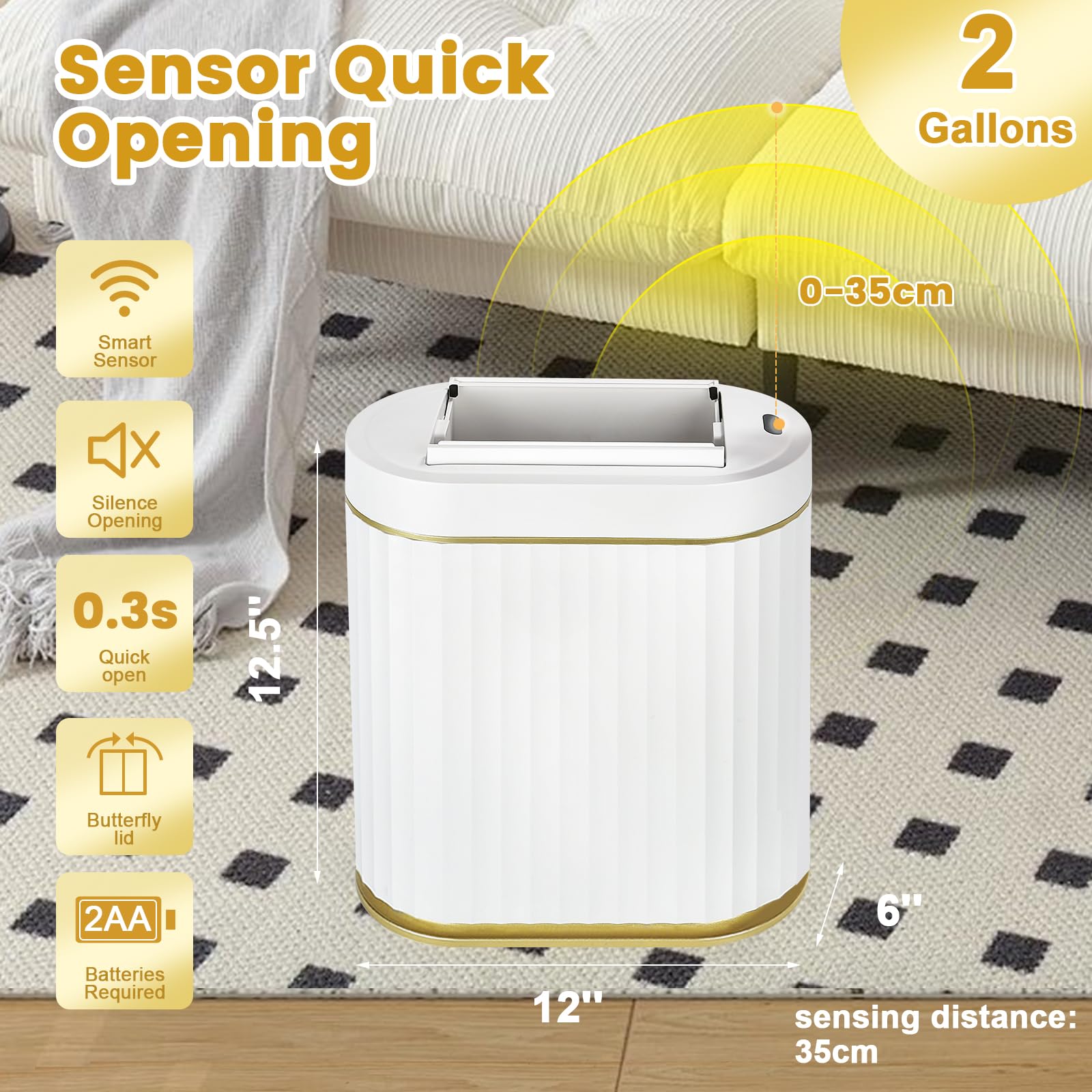 ELPHECO compact dimensions 12x6x12-5 inch fit for tight spaces.