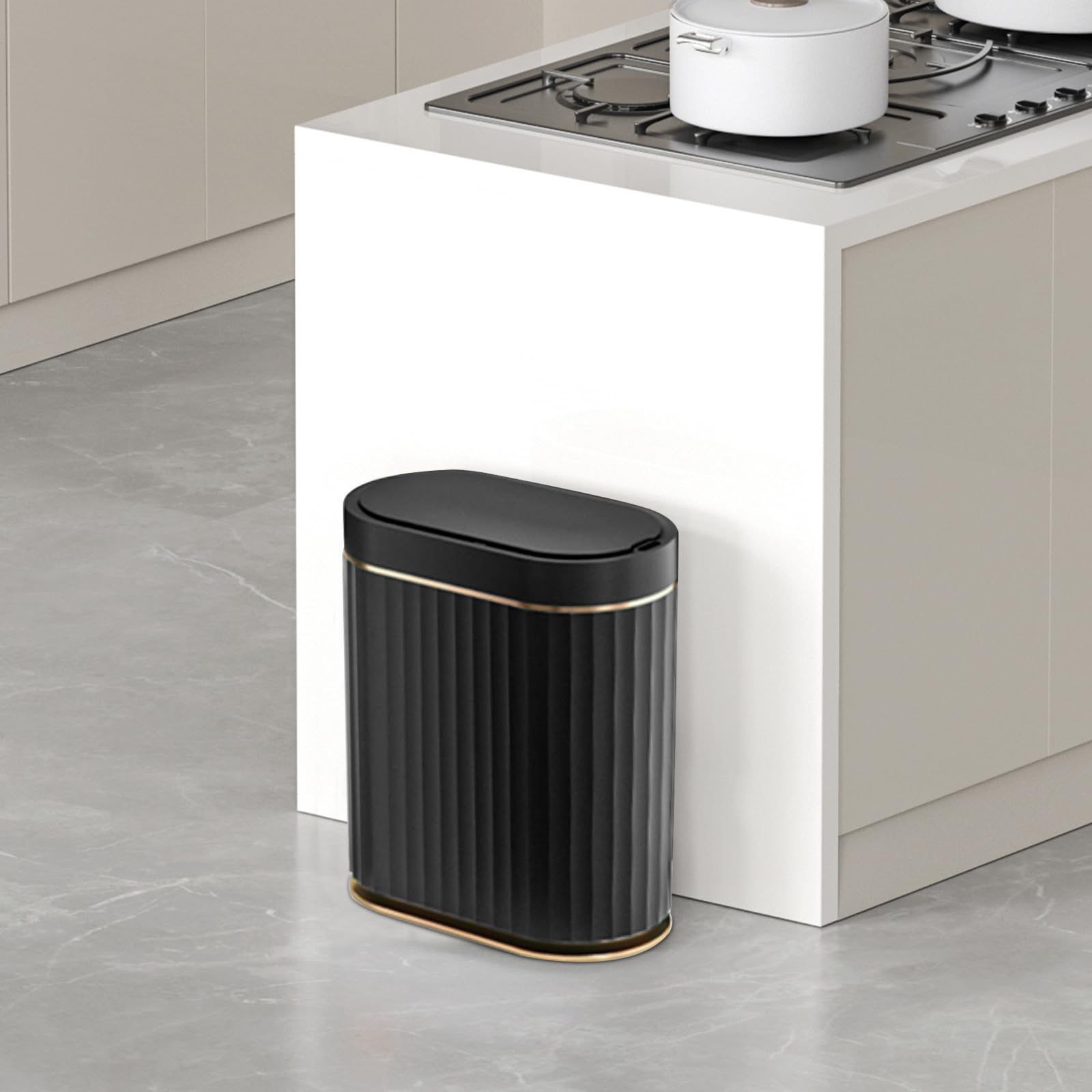 ELPHECO compact trash bin for office and living areas.