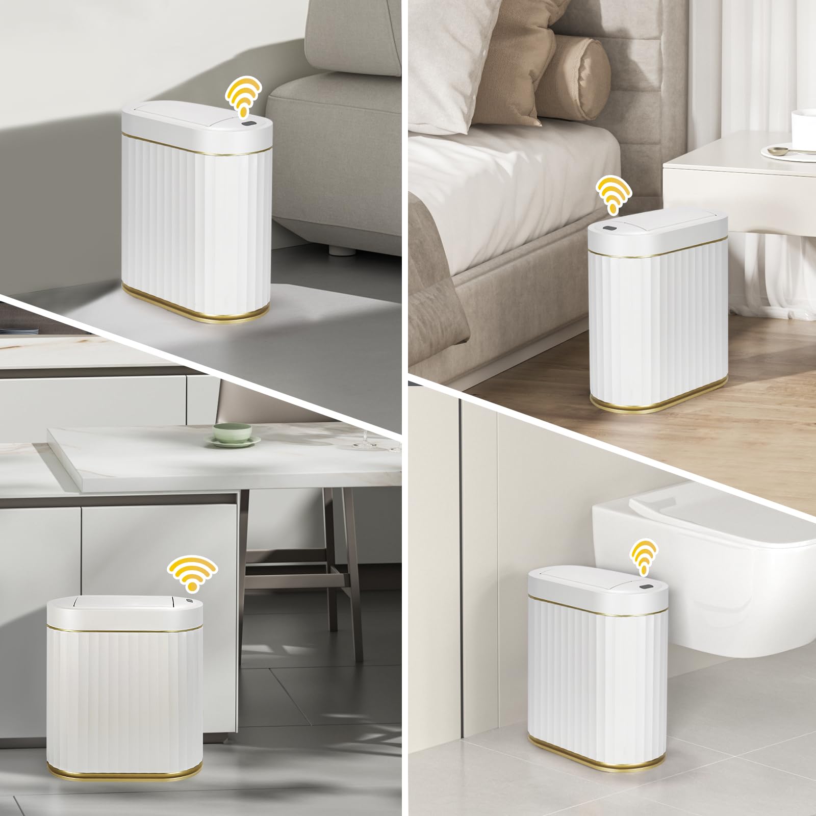 ELPHECO motion-sensor detection enables hygienic, touchless waste disposal.