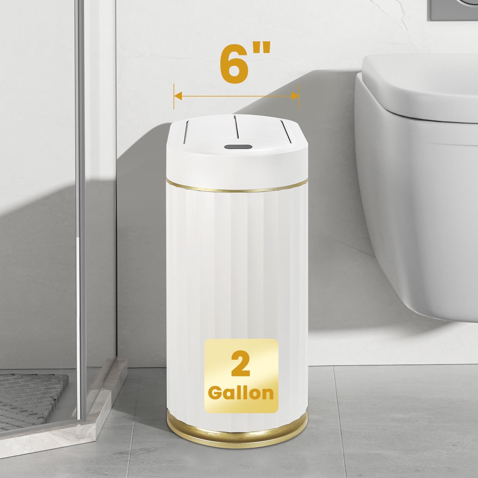 ELPHECO non-slip base keeps the bin stable on tile or wood floors.