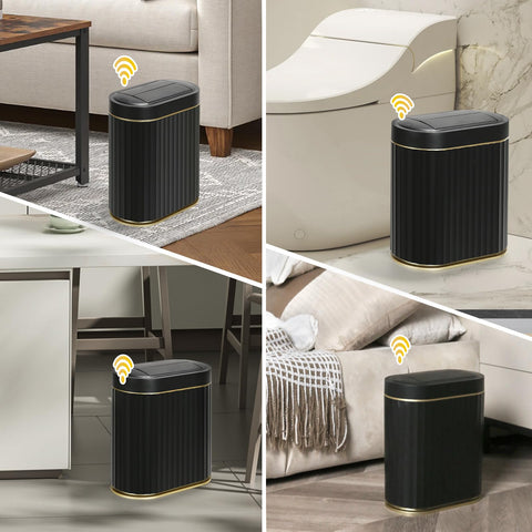 ELPHECO non-slip base keeps the bin steady on tile or wood.