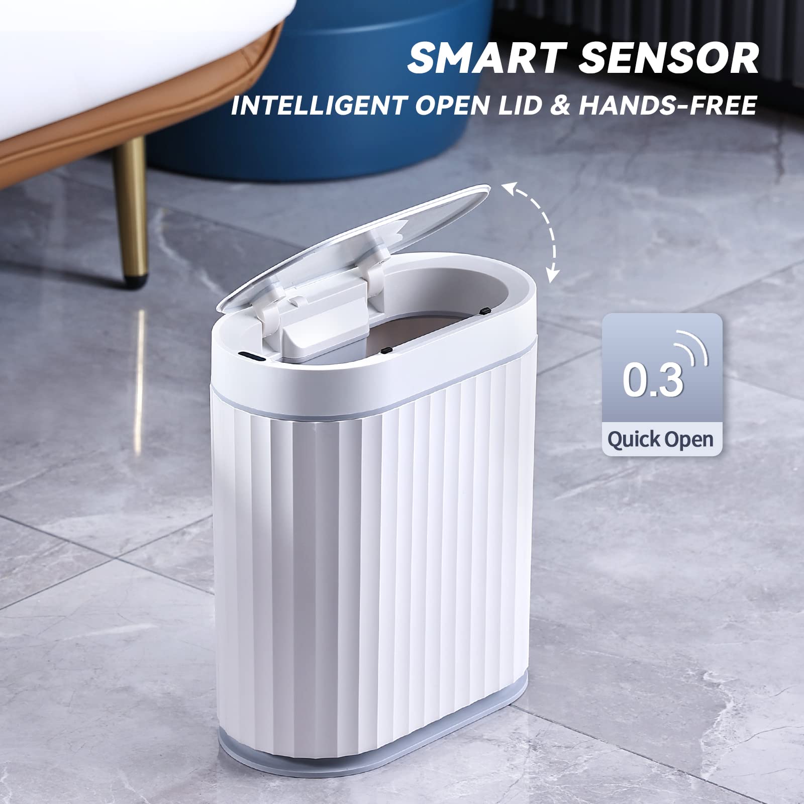 ELPHECO oval compact bin ideal for tight spaces