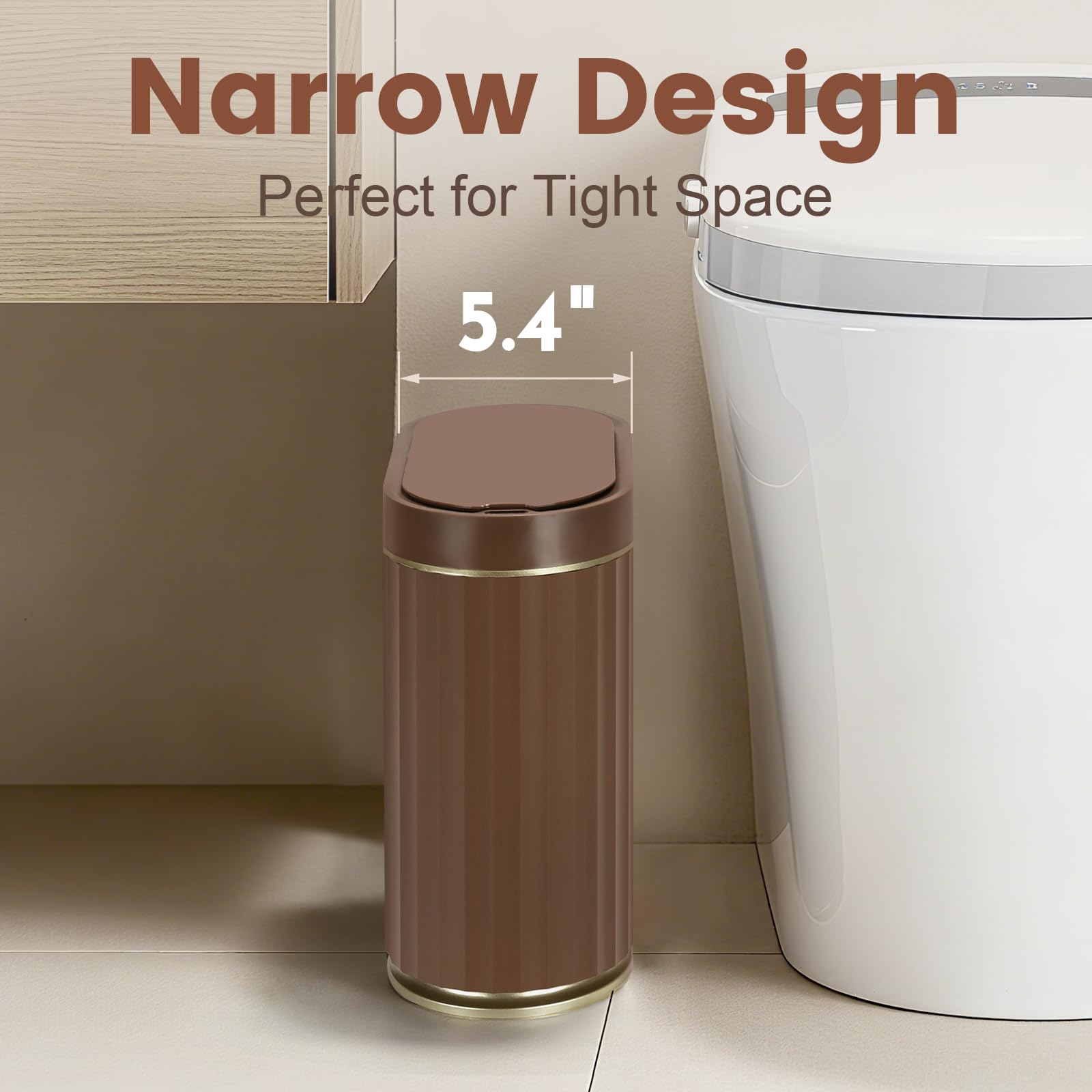 ELPHECO IPX5 waterproof trash can withstand splashes and humidity