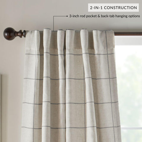 Elrene Brighton rod-pocket back-tab hanging design for easy installation