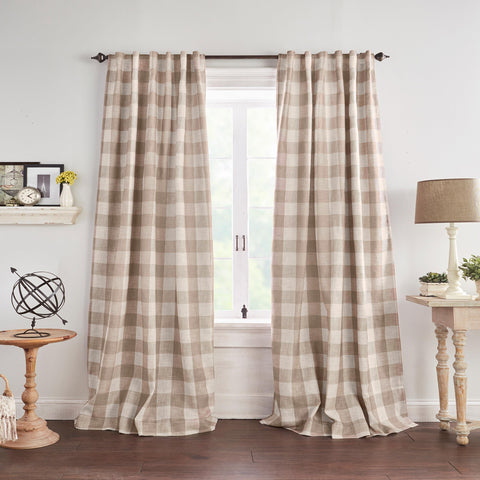 Elrene Grainger buffalo-check blackout curtain panel adds rustic style and light reduction for bedrooms.