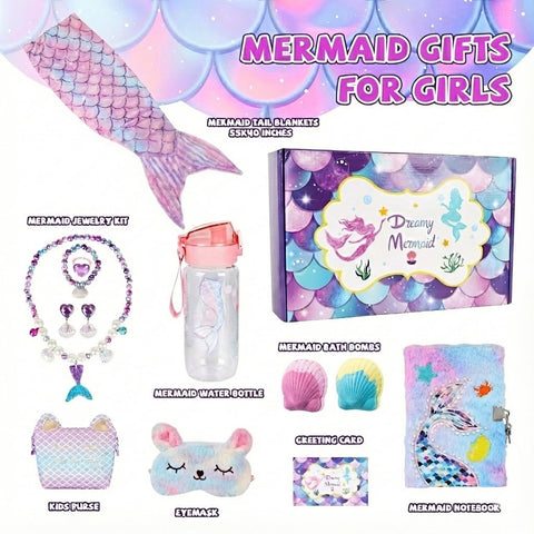 ELSEULAR Mermaid jewelry kit with sparkling pieces for imaginative play.
