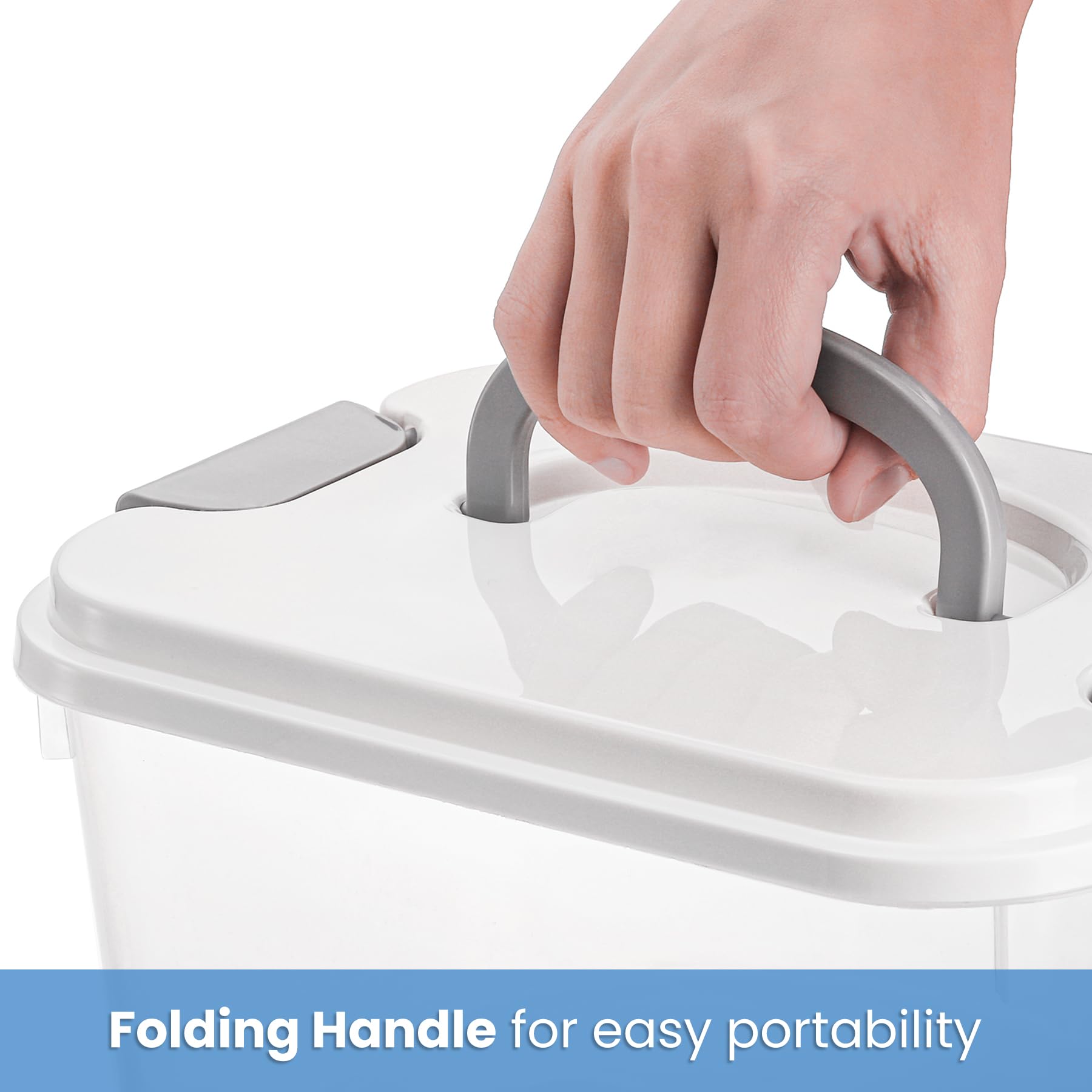 Elsjoy durable BPA-free PP bin keeps contents neat and odor-free.