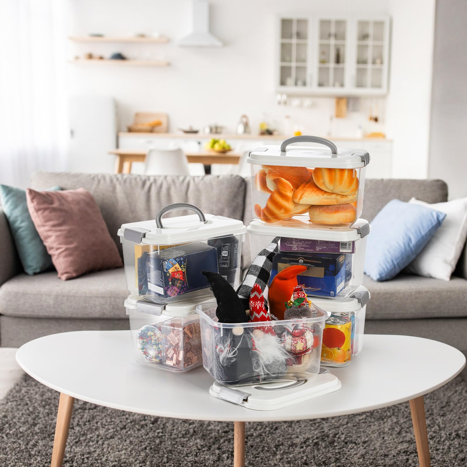 Elsjoy versatile bins suit home, office, dorm, and pantry organization.