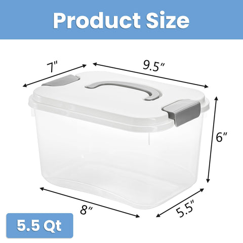Elsjoy latch-closure bin seals out dust and moisture for clean contents.