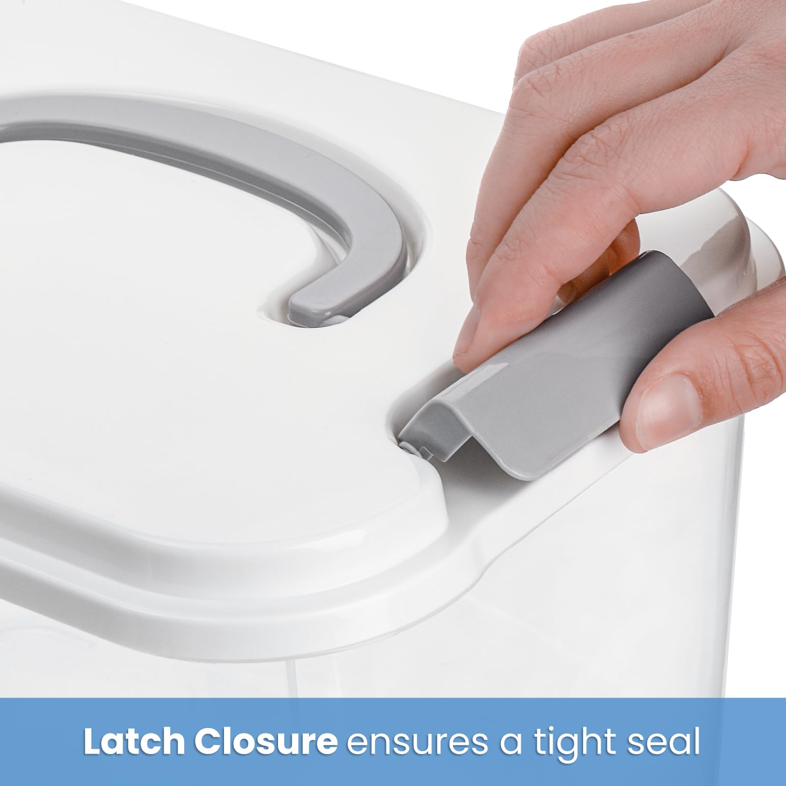 Elsjoy lift-handle design makes carrying bins easy and ergonomic.