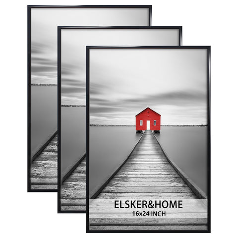 ELSKER&HOME 16x24 poster frame set, black, ready for wall display and versatile layouts