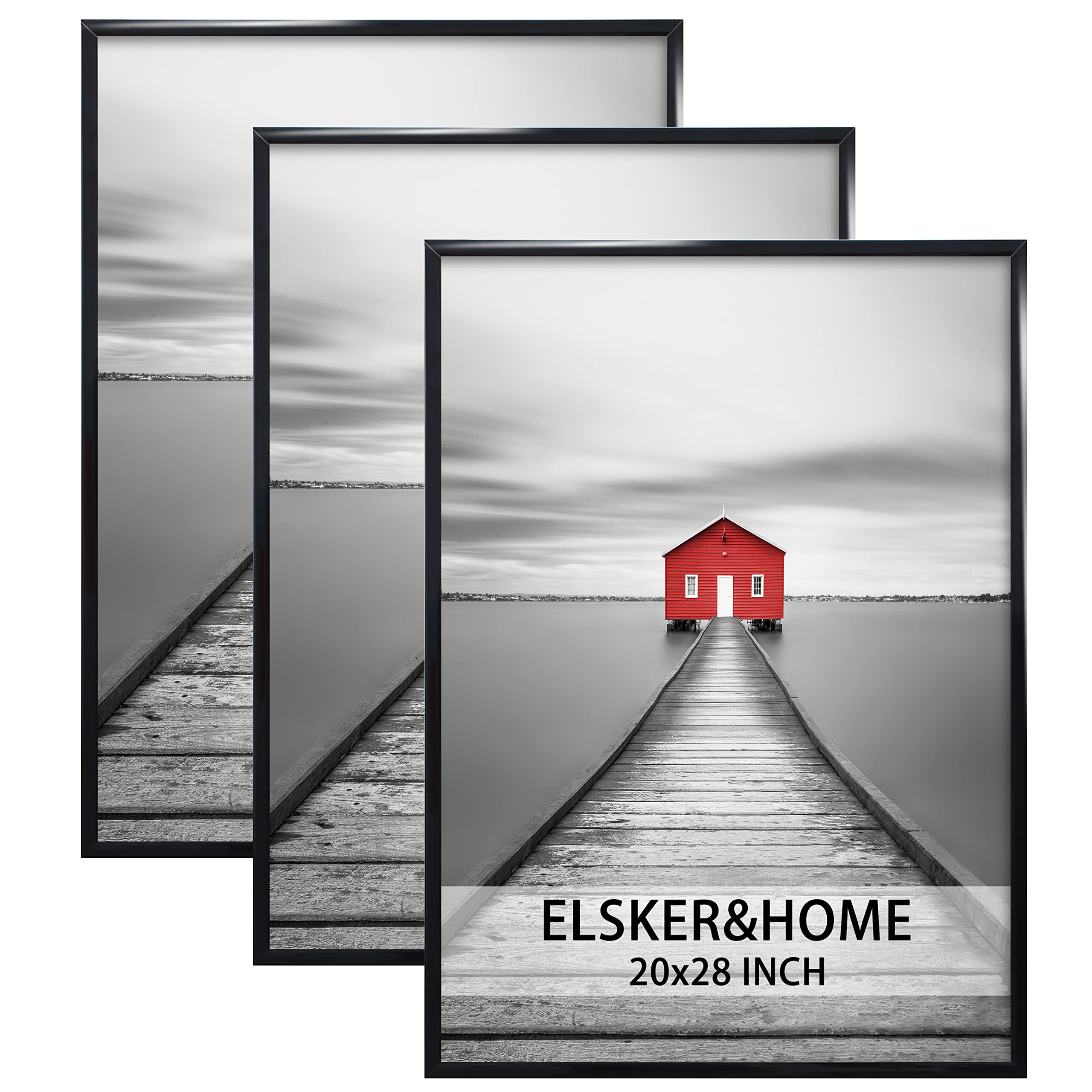 ELSKER&HOME 20x28 frame front view in sleek black for posters.