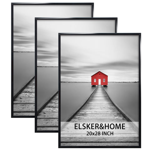 ELSKER&HOME 20x28 frame front view in sleek black for posters.