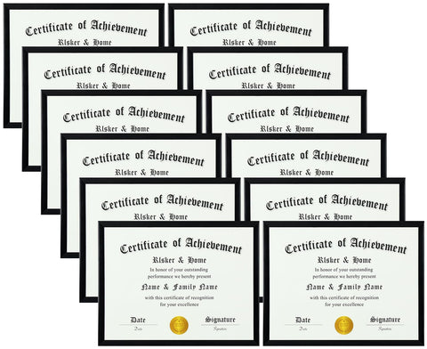 ELSKER&amp;HOME 8.5x11 black frame 12-pack for certificate display.