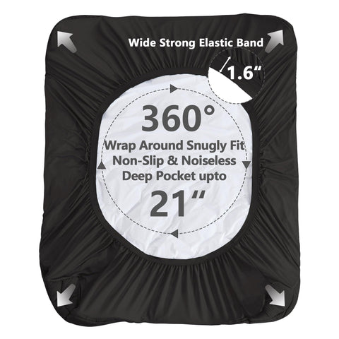 Elven Home deep-pocket 21-inch wrap fits various mattress depths